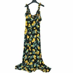 F21 ETA lemon maxi dress